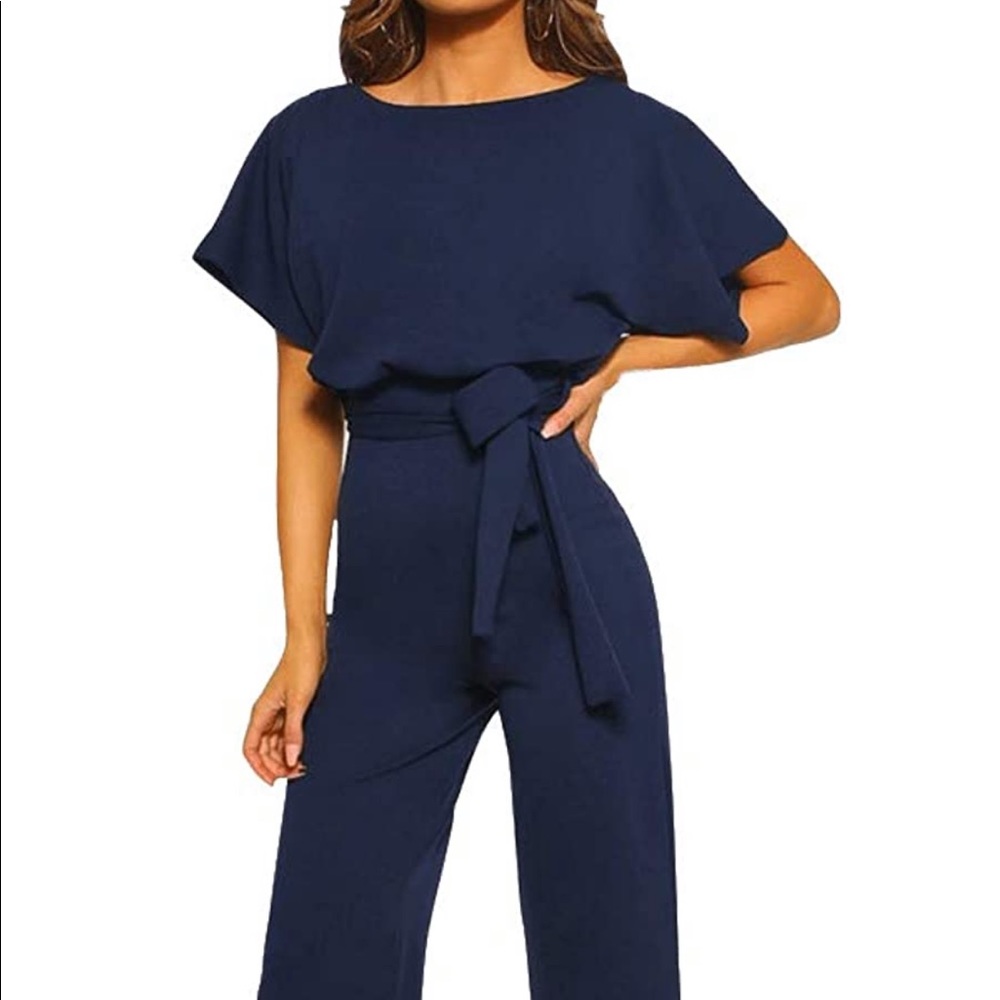 NWOT ✨ Navy Tie-Front Jumpsuit